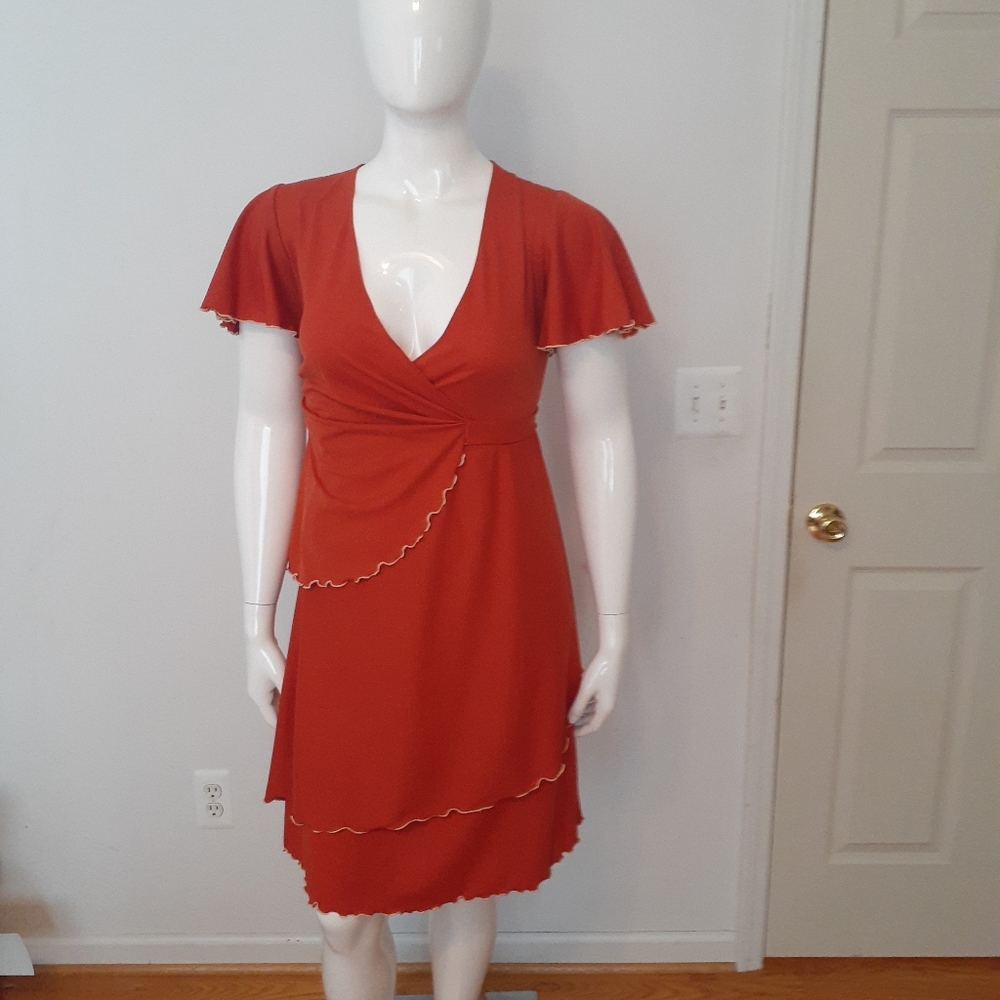Vintage 1940's Wrap Dress Size Medium - Picture 2 of 7